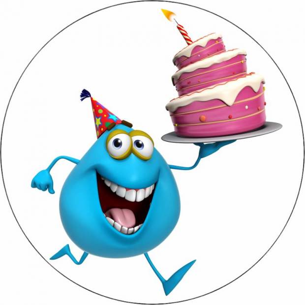 Essbares Papiermonster mit Kuchen 19,5 cm