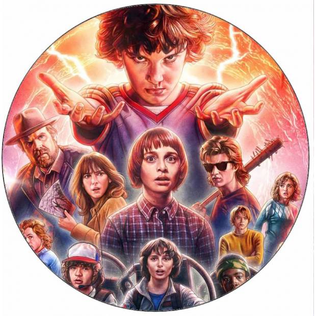 Essbares Papier Stranger Thinks Team 19,5 cm