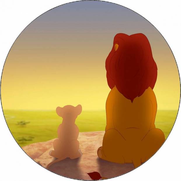 Essbares Papier Löwenpatrouille Simba und Vater 19,5 cm