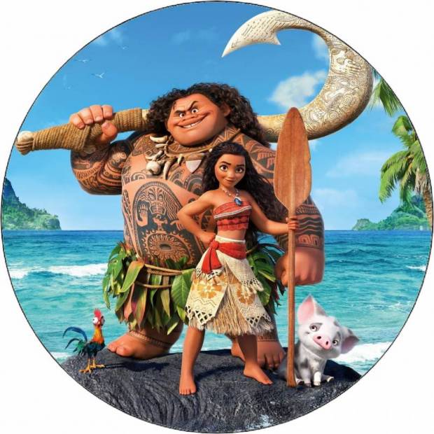 Essbares Papier Brave Vaiana und Moana 19,5 cm