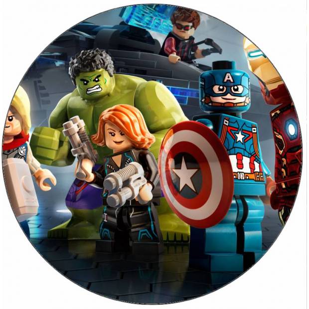 Lego Avengers essbares Papier 19,5 cm