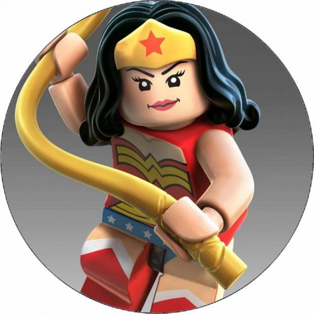 Lego Wonder Woman essbares Papier 19,5 cm