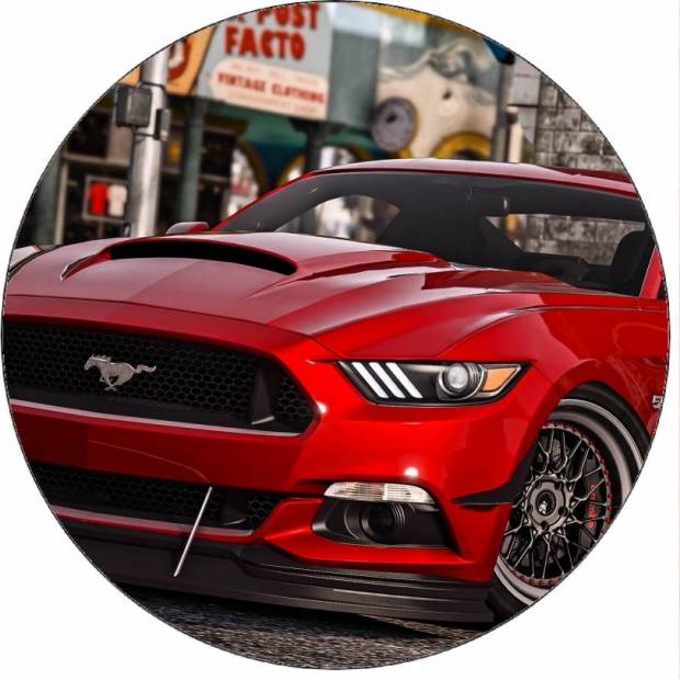 Essbares Papier GTA Ford Mustang rot 19,5 cm