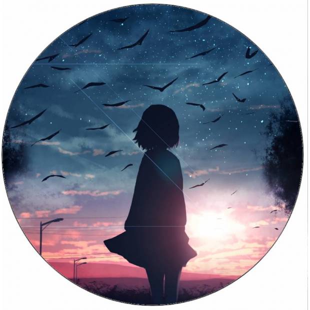 Essbares Papier Fantasiebild der Sonne 19,5 cm