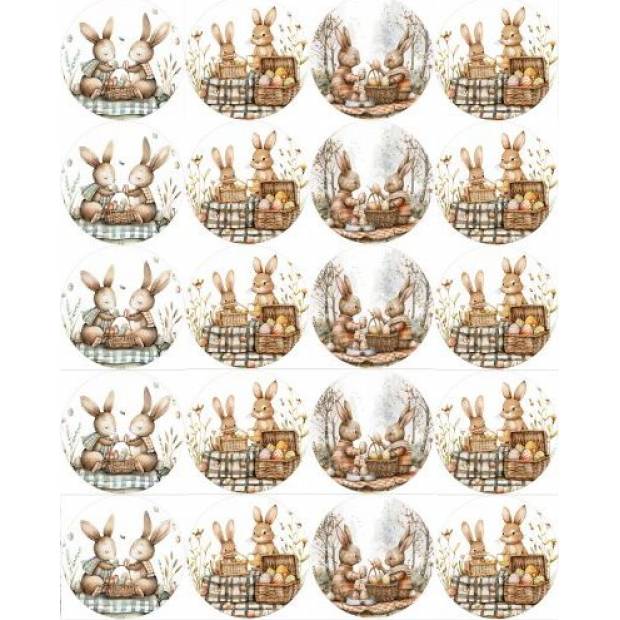 Essbares Papier zum Ausschneiden für Muffins Ostermischung 5cm