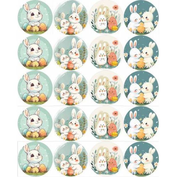 Essbares Papier zum Ausschneiden für Muffins Ostermischung 5cm