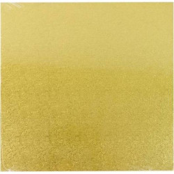 Kuchenstern Unterlage für Kuchen FESTES goldfarbenes Muster Traube Quadrat 25 cm 10