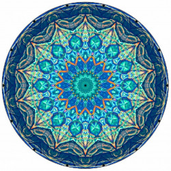 Essbares Papier blaues Mandala 19,5 cm