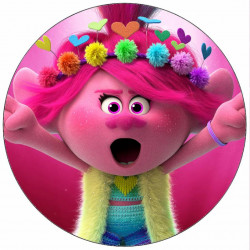 Essbares Papier Trolls Mohnblume 19,5 cm