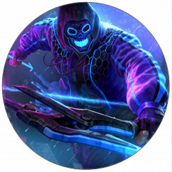 Essbares Papier Fortnite Neon Skelett 19,5 cm