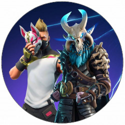 Essbares Papier Fortnite-Krieger in Masken 19,5 cm