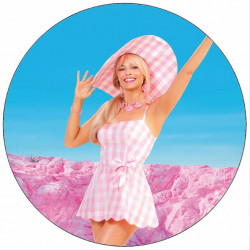 Essbares Papier winkende Barbie 19,5 cm