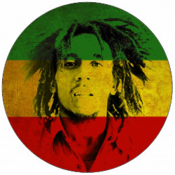 Essbare Papierflagge Bob Marley 19,5 cm