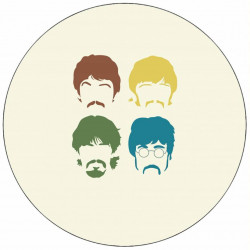 Essbares Papier Die Beatles-Symbole 19,5 cm