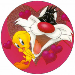 Looney Tunes Silvester und Tweety Hearts 19,5 cm