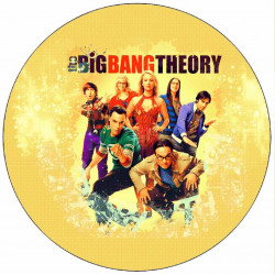 Die Urknalltheorie - The Big Bang Theory gelber Hintergrund 19,5 cm