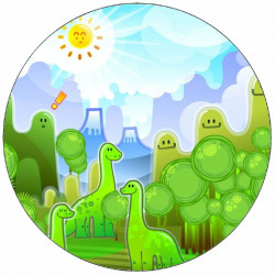 Essbares Papier Dinosaurier 19,5 cm