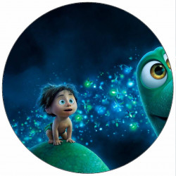 Essbares Papier Good Dinosaur Arlo, Spunky und Libellen 19,5 cm