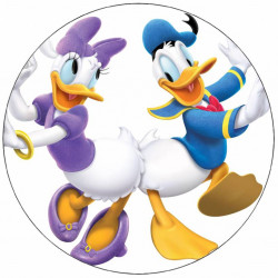 Essbares Papier Donald und Daisy Duck 19,5 cm
