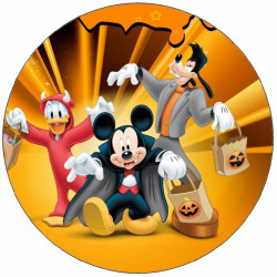 Essbares Papier Donald Duck, Mickey und Goofy Halloween 19,5 cm