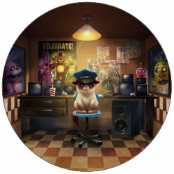 Essbares Papier Five Nights at Freddy's Grumpy Cat 19,5 cm