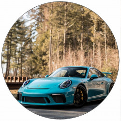 Essbares Papier Porsche 911 GT2 RS blau 19,5 cm