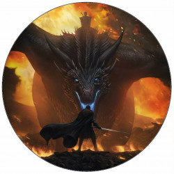 Essbares Papier Game of Thrones Drache und John Snow 19,5 cm