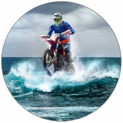 Essbares Papier Motocross auf Wasser 19,5 cm
