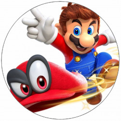 Essbare Papier Super Mario Flugmütze 19,5 cm