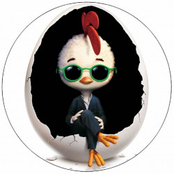 Essbare Papier Vogelscheuche im Glas 19,5 cm