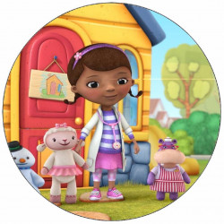 Essbares Papier Doktor Plüschtier und Tiere 19,5 cm