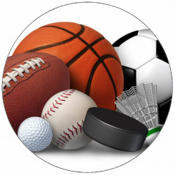 Essbare Papierbälle für verschiedene Sportarten 19,5 cm