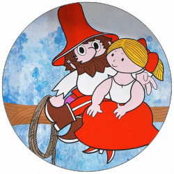 Essbares Papier Rumcajs und Manka 19,5 cm