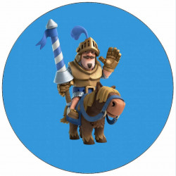 Essbares Papier Clash Royale-Ritter auf Pferd 19,5 cm