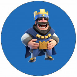 Essbares Papier Clash Royale König lachend 19,5 cm