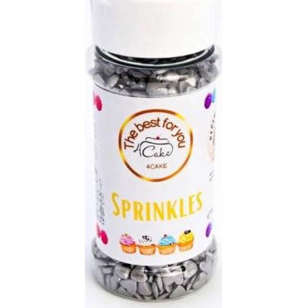 4Kuchen Zucker Herzen Silber (80 g) Besky Edition