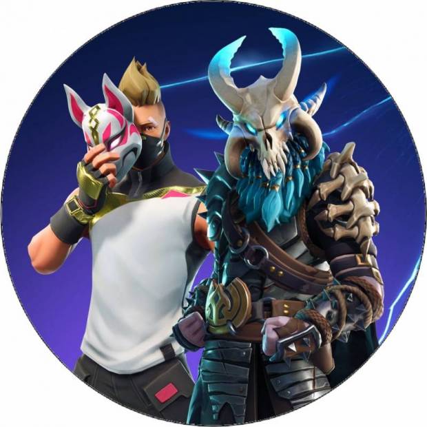 Essbares Papier Fortnite-Krieger in Masken 19,5 cm
