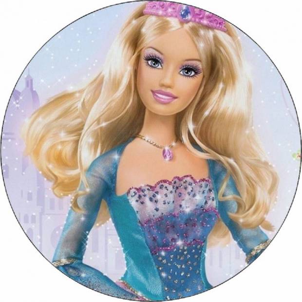 Essbares Papier Barbie Prinzessin 19,5 cm