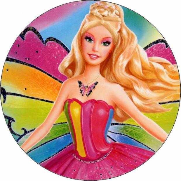Essbares Papier Barbie-Fee 19,5 cm