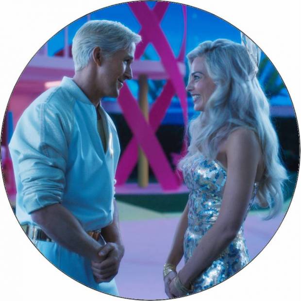 Essbares Papier Barbie und Ken 19,5 cm