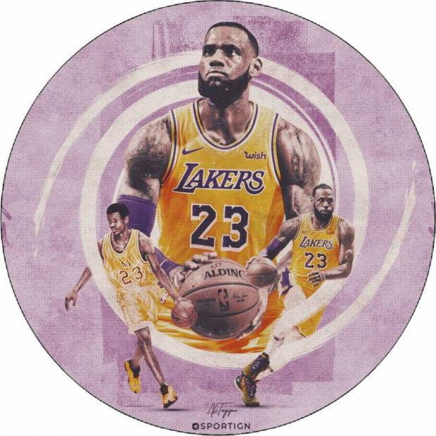 Essbares Papier LeBron James Lakers 19,5 cm