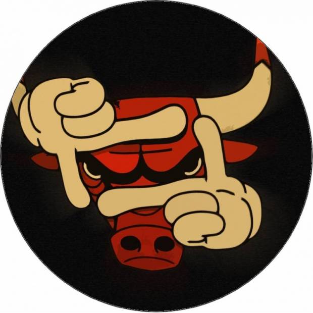 Essbares Papier Chicago Bulls Logo 19,5 cm