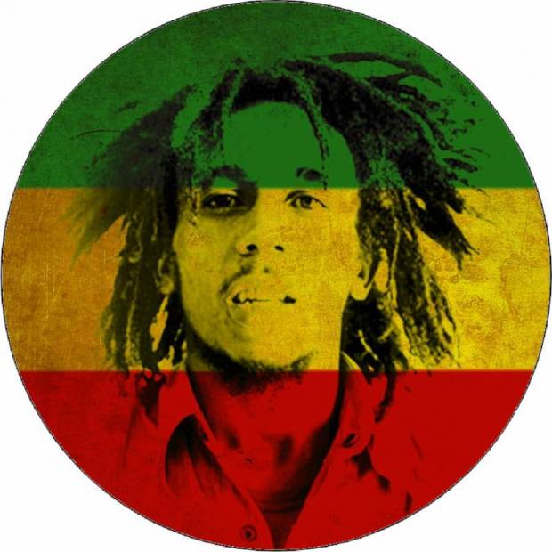 Essbare Papierflagge Bob Marley 19,5 cm
