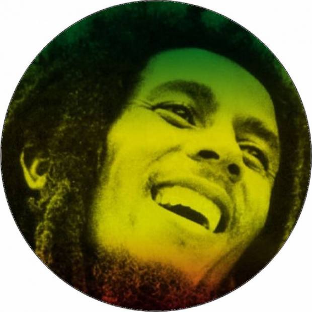 Essbares Papier Bob Marley lächelnd 19,5 cm