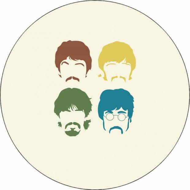 Essbares Papier Die Beatles-Symbole 19,5 cm