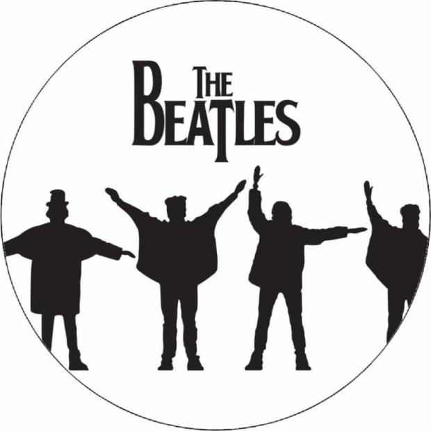 Essbares Papier Die Beatles-Silhouetten 19,5 cm