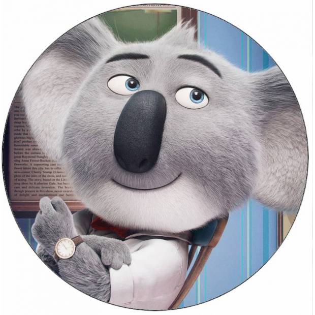 Essbares Papier Sing Buster Moon auf Stuhl 19,5 cm