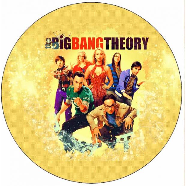 Die Urknalltheorie - The Big Bang Theory gelber Hintergrund 19,5 cm