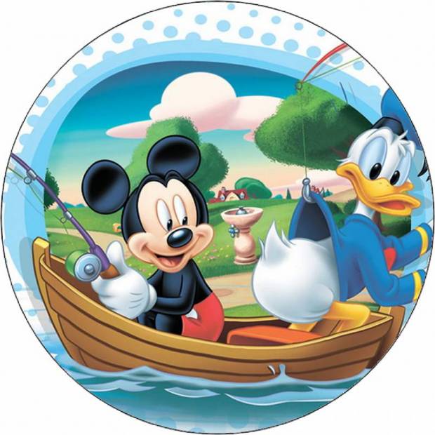 Essbares Papier Donald Duck und Mickey 19,5 cm