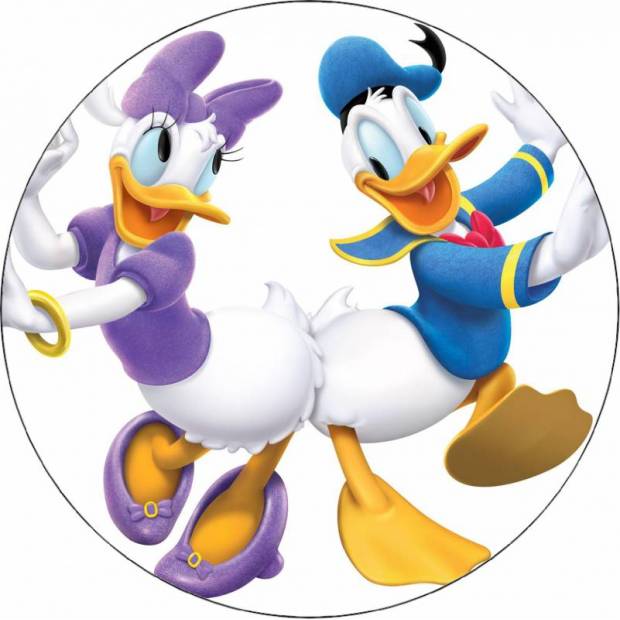 Essbares Papier Donald und Daisy Duck 19,5 cm